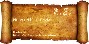Muntyán Edda névjegykártya